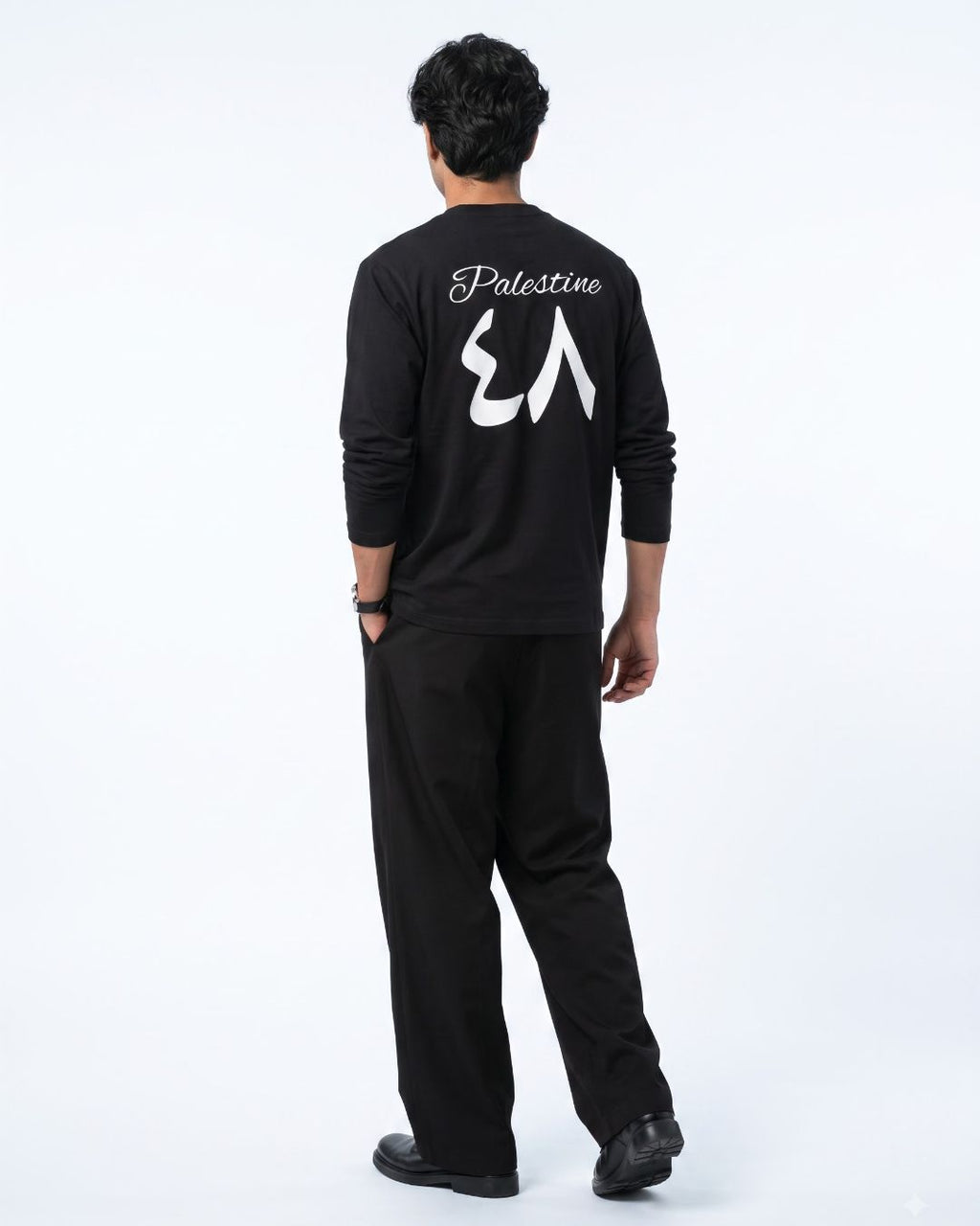 Lasting Roots Long Sleeves black full back view
