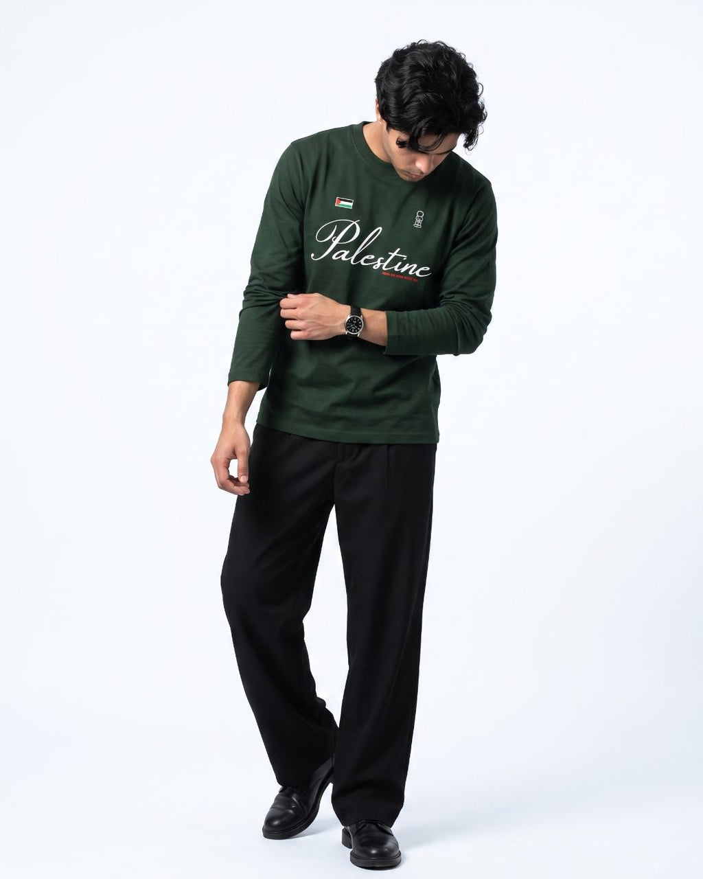 Lasting Roots Long Sleeves bottle green front view