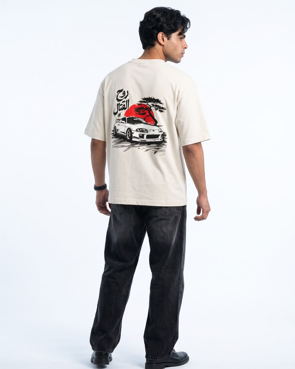 Rising Sun Supra oversized t-shirt model photo