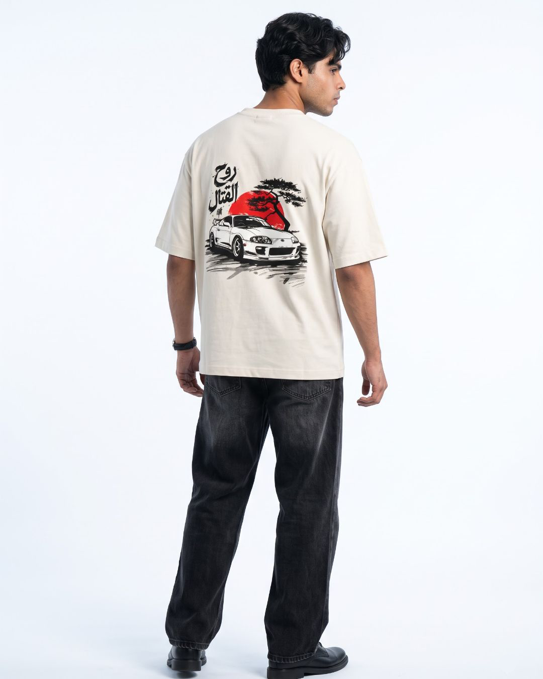 Rising Sun Supra oversized t-shirt model photo
