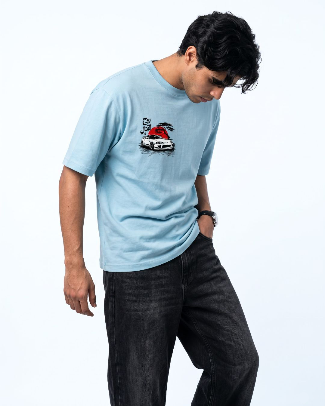 Rising Sun Supra oversized t-shirt model photo