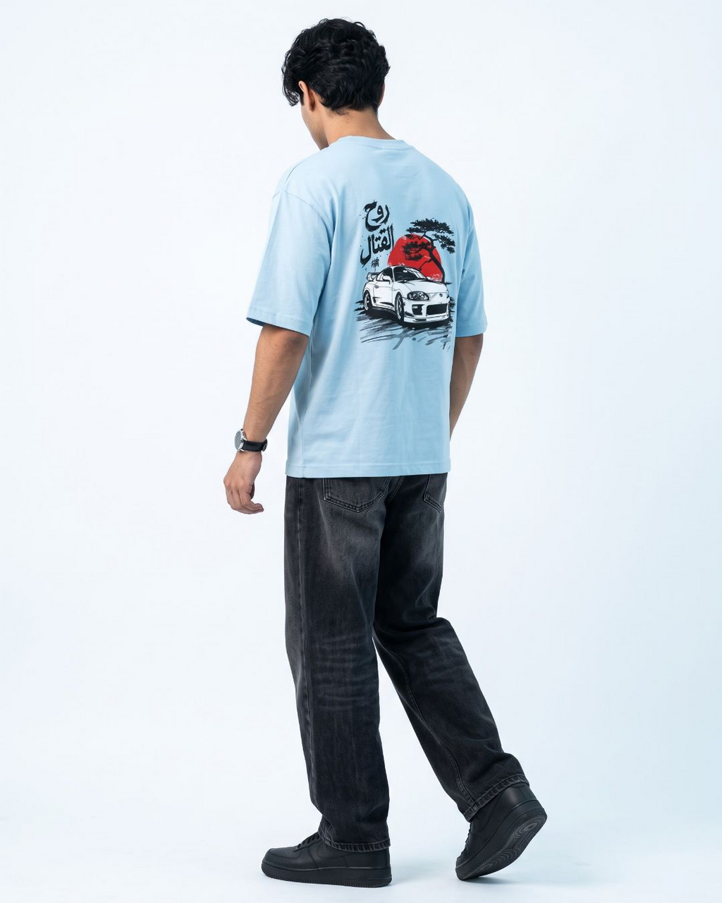 Rising Sun Supra oversized t-shirt model photo