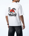 Rising Sun Supra white oversized t-shirt back graphic