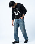 Unisex Palestine sweatshirt in black, front view